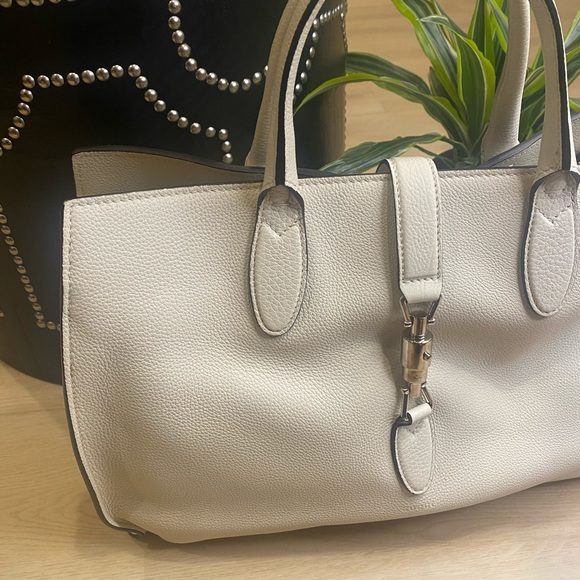 Gucci white large bag purse satchel Jackie tote bag - Picture 2 of 15